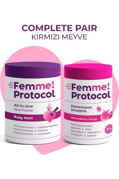 Femme Protocol Complete Pair قرمز میوه: Ruby Root + Strawberry Surge