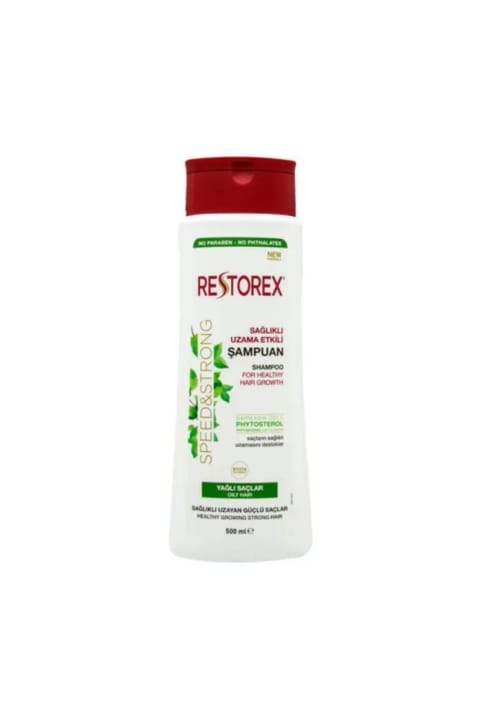 شامپو Restorex مخصوص موهای چرب با اثر تقویت رشد سالم 500 میلیلیتر