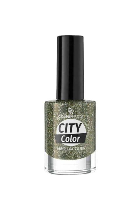 Golden Rose City Color Nail Lacquer Glitter - 104 - لاک براق