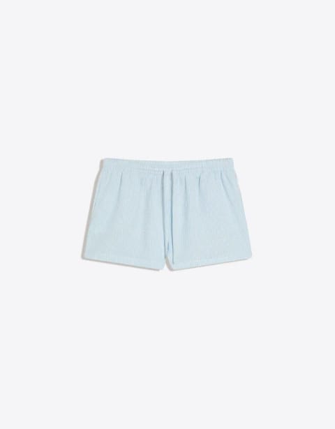 شلوارک کتان با کش از برند Bershka