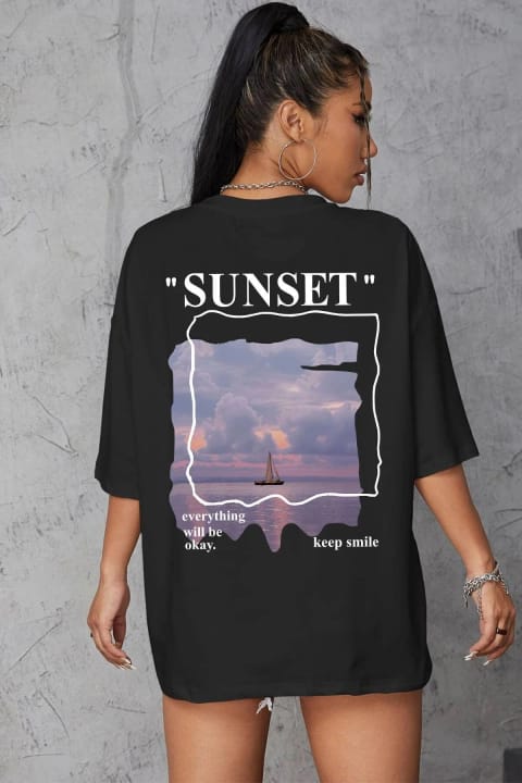 تیشرت طرح Sunset یونیسکس uyguntarz