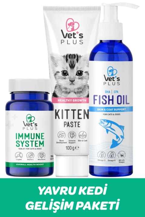 Vet's Plus بچه گربه پکیج رشد (سلامت مو و ویتامین برای بچه گربه‌ها)