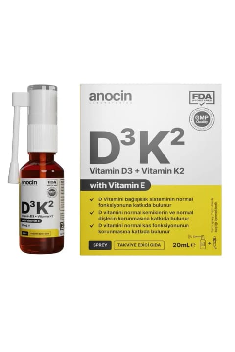 anocin Vitamin D3 K2 Vitamin E قطره ۲۰ میلی‌لیتر