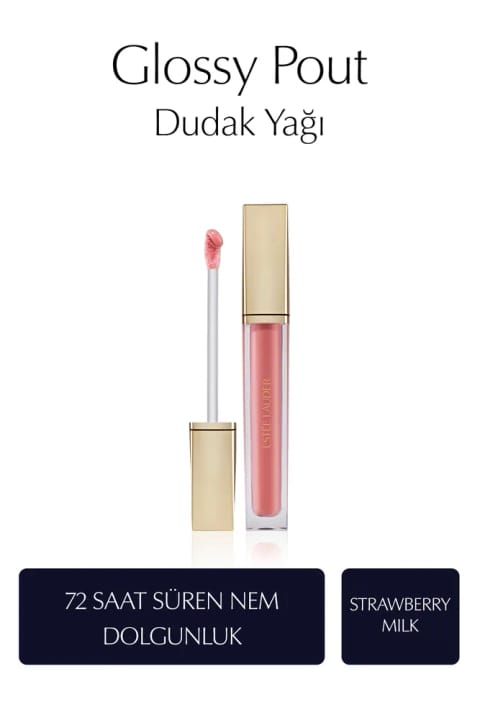 روغن لب Estee Lauder Glossy Pout - رنگ: Strawberry Milk