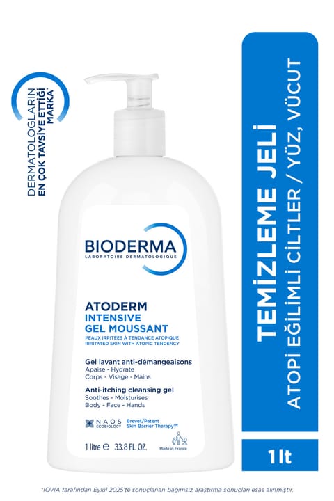 بایودرما Atoderm Intensive Foaming Gel ژل شوینده کف‌ساز برای پوست بسیار خشک و مستعد آتوپی، ترمیم‌کننده ...