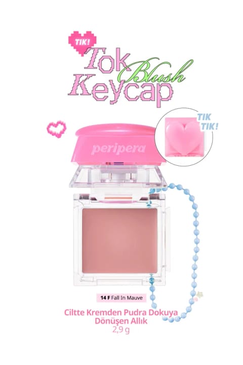 PERIPERA Tok Blush Keycap رژگونه کرم به پودر (14 Fall In Mauve)