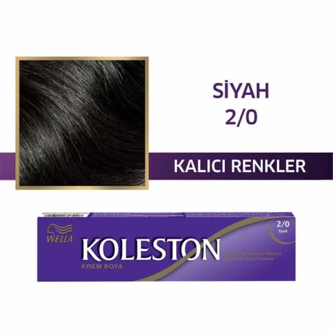 رنگ مو تیوپی Koleston 2/0 مشکی 50 میلی‌لیتر