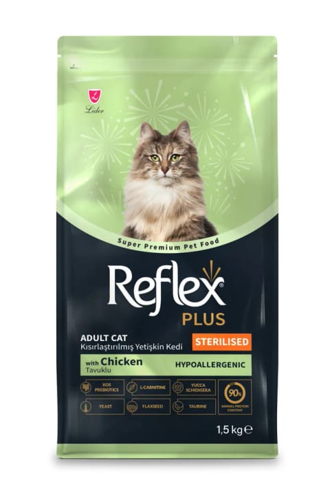 Reflex غذای گربه عقیم‌شده بالغ با طعم مرغ ۱.۵ کیلوگرم