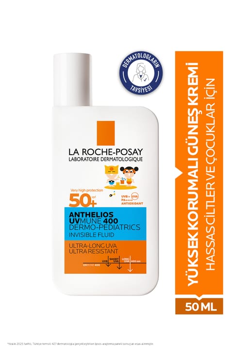 La Roche Posay Anthelios Dermo Pediatrics Uvmune 400 Invisible Fluid ضدآفتاب صورت SPF50+ 50ml