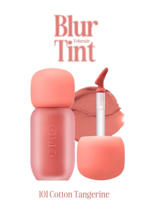 CLIO تینت ولومات بلور با افکت محوکننده و فینیش مخملی — 101 Cotton Tangerine