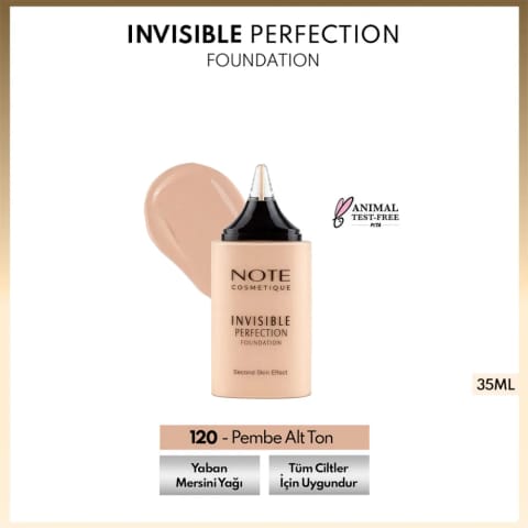 Note Invisible Perfection فونداسیون 120 با زیرتن صورتی