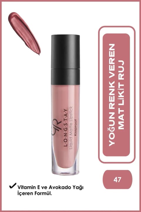 Golden Rose Longstay Liquid Matte Lipstick شماره 47