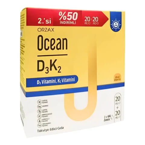 قطره Ocean Vitamin D3 K2، بسته ۲ عددی ۲۰ میلی‌لیتری