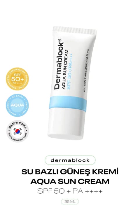 DERMABLOCK کرم ضد آفتاب کره‌ای پایه آب Aqua Sun Cream SPF 50 + PA ++++