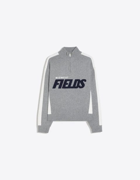 Graphic Half-Length Zip Jumper برشکا