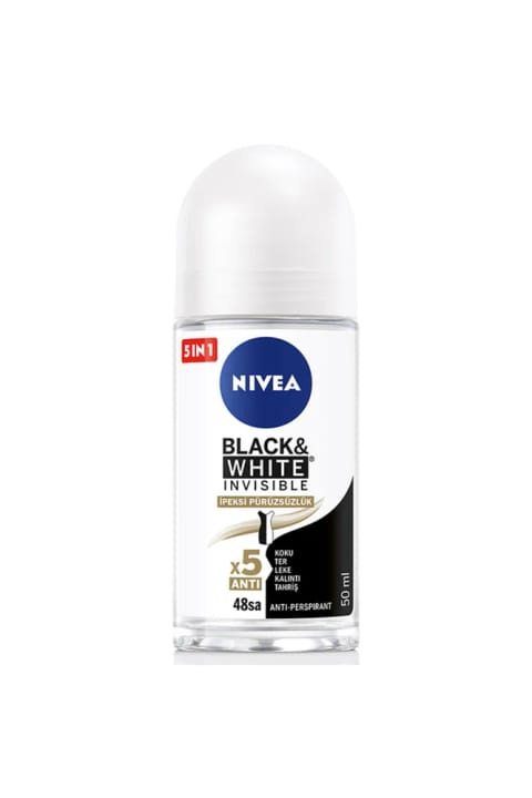 NIVEA Black & White ابریشمی لطافت دئودورانت رولآن زنانه ۵۰ میلیلیتر