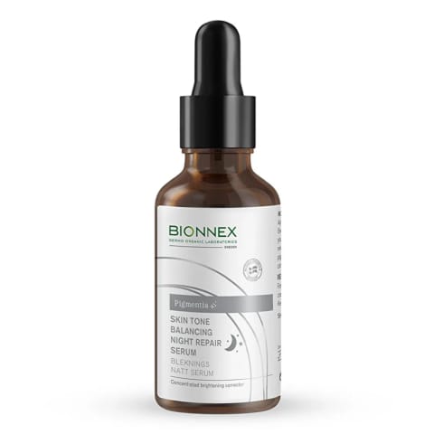 Bionnex Pigmentia سرم شبانه یکدستکننده و ترمیمکننده رنگ پوست ۳۰ میلیلیتر