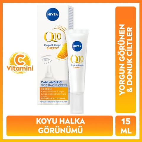 Nivea Q10 Energy C Vitamini کرم دور چشم revitalisant ۱۵ میلی‌لیتر