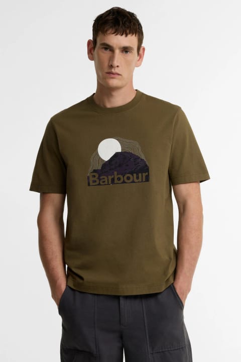 تی‌شرت ریلکس Barbour مدل Wadsworth رنگ Beech کد OL78