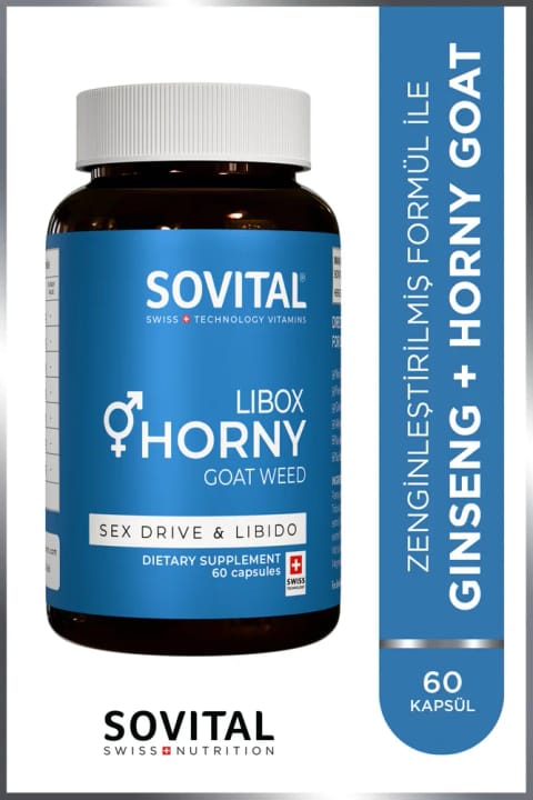 SOVITAL Libox 60 کپسول حاوی Horny Ginseng، Horny Goat، Rhodiola و کافئین