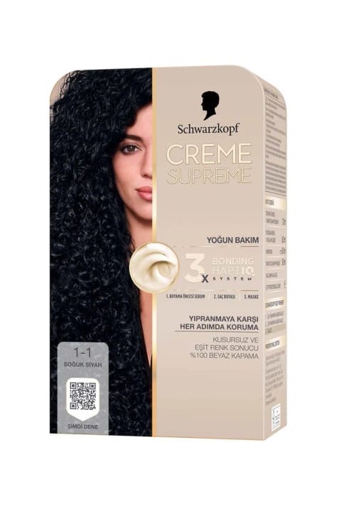 Schwarzkopf Creme Supreme 1-1 مشکی سرد