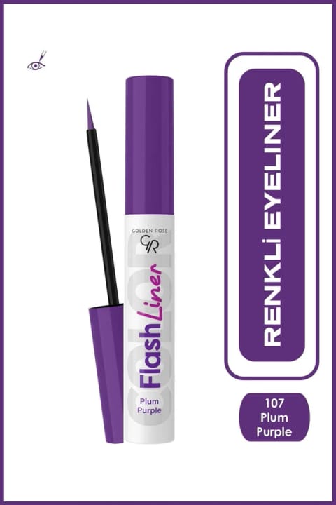 Golden Rose Flash Liner رنگی - 107 Plum Purple