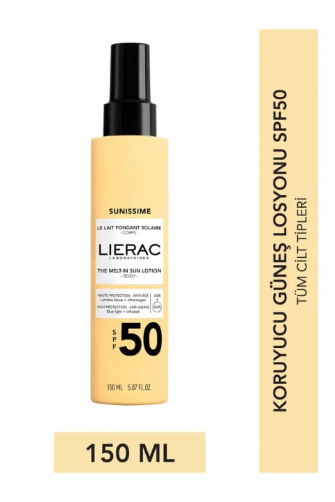 لیراک سانیسیم شیر ذوب شونده آفتاب SPF50 150 میلی‌لیتر