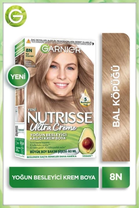 گارنیه Nutrisse رنگ موی مغذی و پررنگ 8N