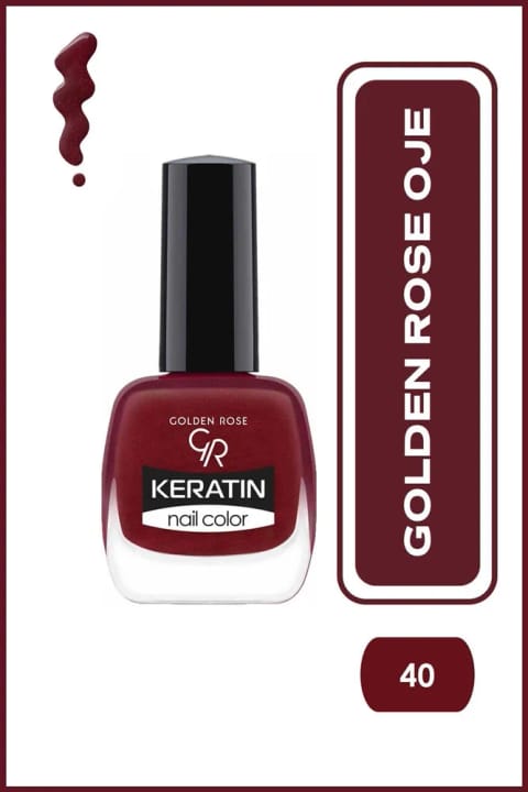 لاک ناخن Golden Rose Keratin Nail Color 40 حاوی Keratin حجم 10,5 ml