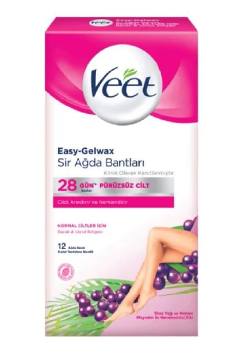 Veet نوار اپیلاسیون ۱۲ عددی مخصوص پوست معمولی