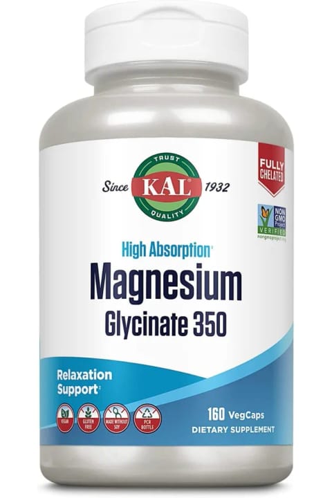 KAL High Absorption Magnesium Glycinate 350 160 Vegcaps ساخت آمریکا