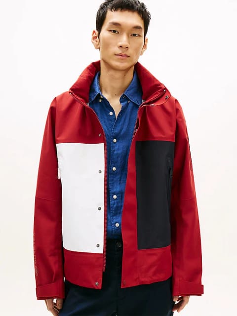 کاپشن بادگیر Gore-Tex طرح بلوکی مردانه Tommy Hilfiger