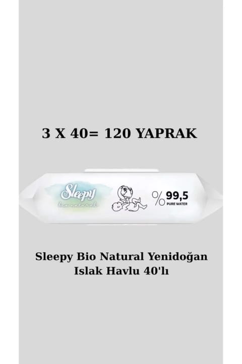 Sleepy Bio Natural دستمال مرطوب نوزاد ۴۰ عددی SR01
