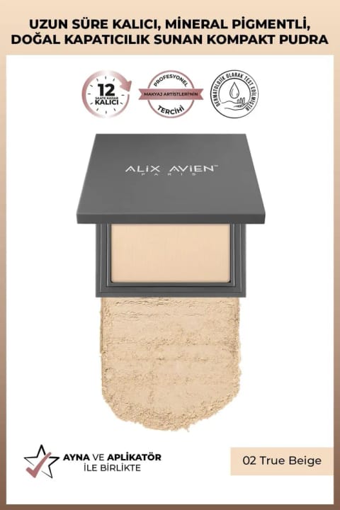 پودر فشرده Alix Avien — 02 True Beige