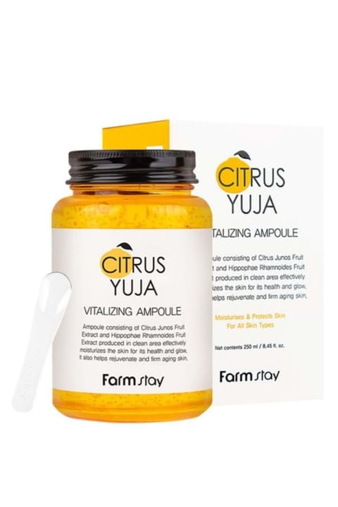 آمپول ویتالیایزینگ Farmstay Citrus Yuja حاوی Vitamin C حجم 250 میلی‌لیتر