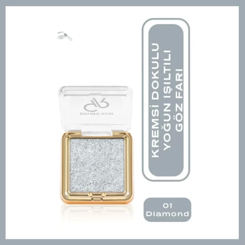 سایه چشم گلیتر گلو Golden Rose مدل Diamond شماره 01