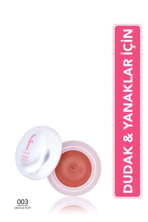 Flormar K-Spirit رنگ لب و گونه طبیعی با کاربرد آسان — 003 Mocha Puff