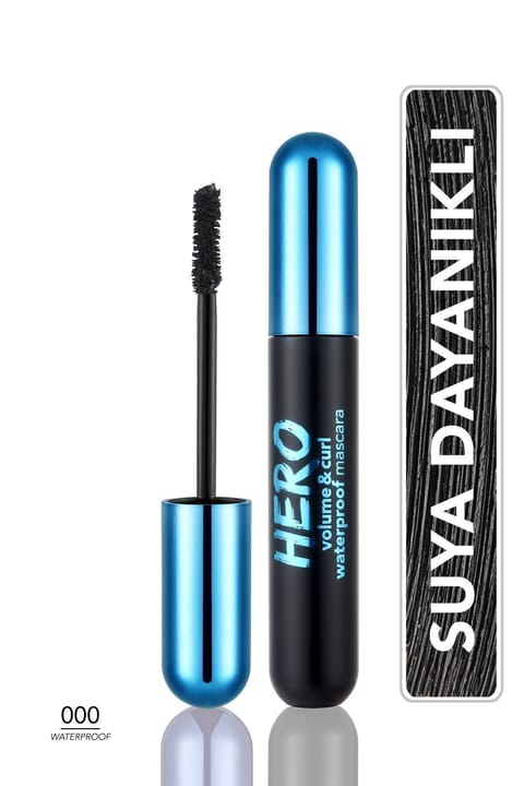 Flormar مژه‌حجم‌ده و فر دهنده ضدآب (مشکی) - Hero Volume & Curl