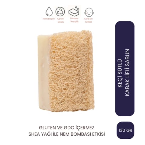 لت‌اسکراب صابون طبیعی شیر بز با الیاف کدو ۱۳۰ گرم