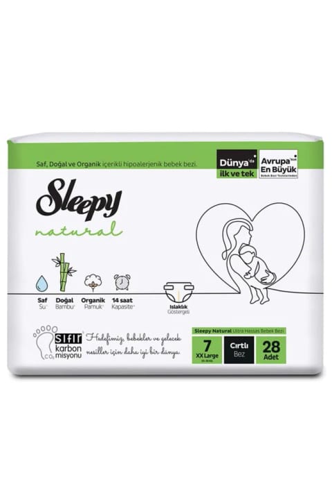 Sleepy Natural Jumbo پوشک بچه XXL 28 عددی
