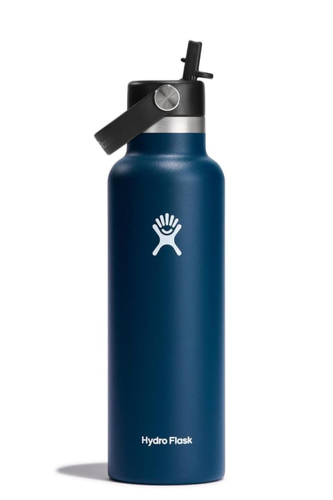 فلاسک وکیوم Hydro Flask با درب استاندارد و نی، 621 ml (21 Oz) - رنگ Indigo سرمهای