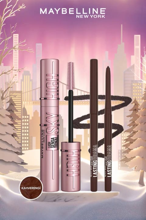 میبلین نیویورک ماسکارا Lash Sensational Sky High قهوه‌ای