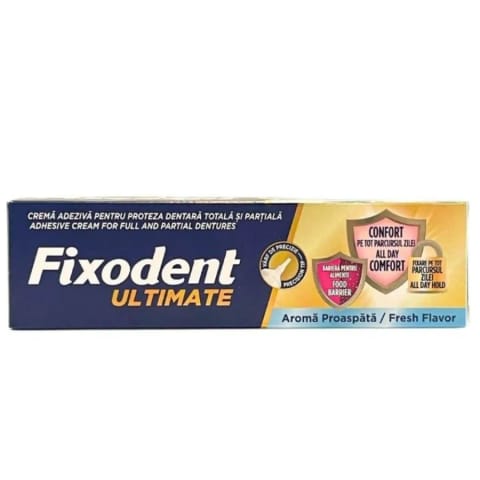Fixodent Ultimate چسب دندان مصنوعی با طعم تازه ۴۰ گرم