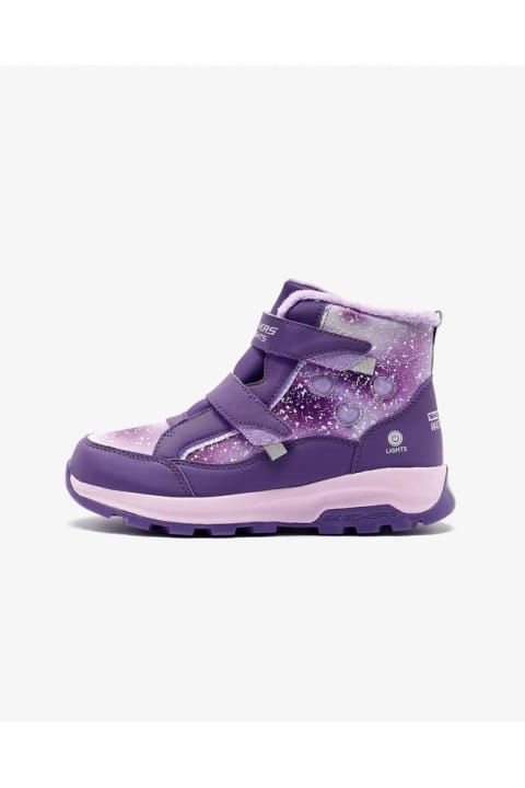 SKECHERS Storm Blazer چکمه بوت دختر بچه بزرگ بنفش چراغدار 303439L Pur