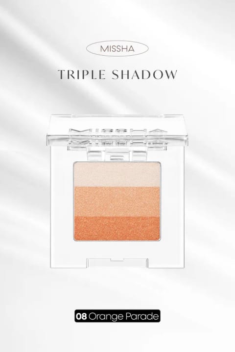 Missha سایه چشم سه‌رنگ Triple Shadow با بافت نرم و بدون ریزش (08 O...