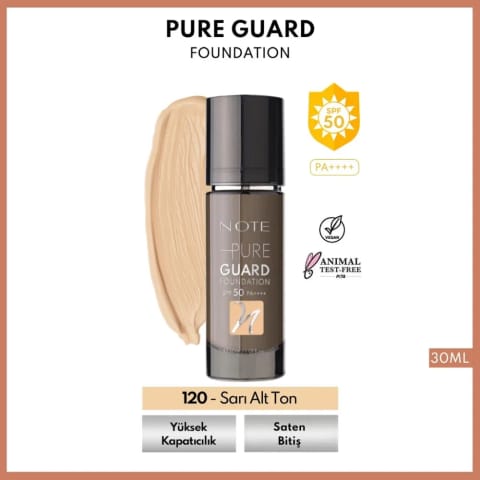 Note Pure Guard Foundation فونداسیون 120 زرد