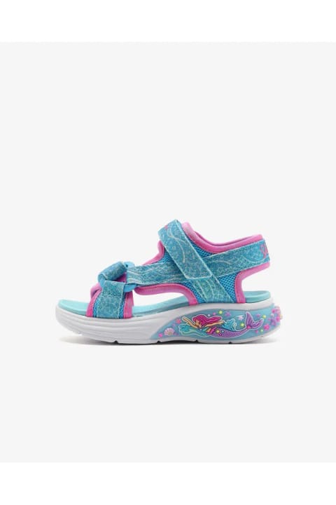 SKECHERS MERMAID DREAMS SANDAL صندل دختربچه آبی چراغدار 303111N BLMT