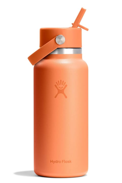 فلاسک آب‌دار Hydro Flask با درپوش پهن و نی، 946 میلی‌لیتر (32 اونس) - رنگ نکتار نارنجی