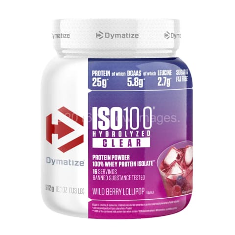 پروتئین وی شفاف هیدرولیز شده Dymatize Iso 100، 512 گرم