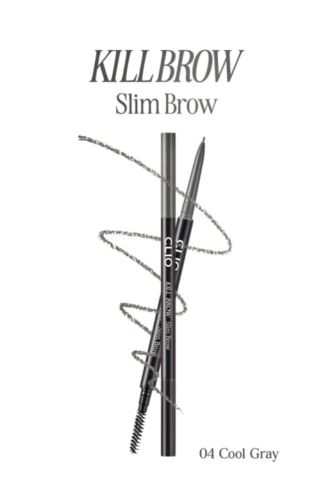 مداد ابرو دوطرفه CLIO با نوک فوق العاده نازک برای ظاهری طبیعی Kill Brow — 04 Cool Gray
